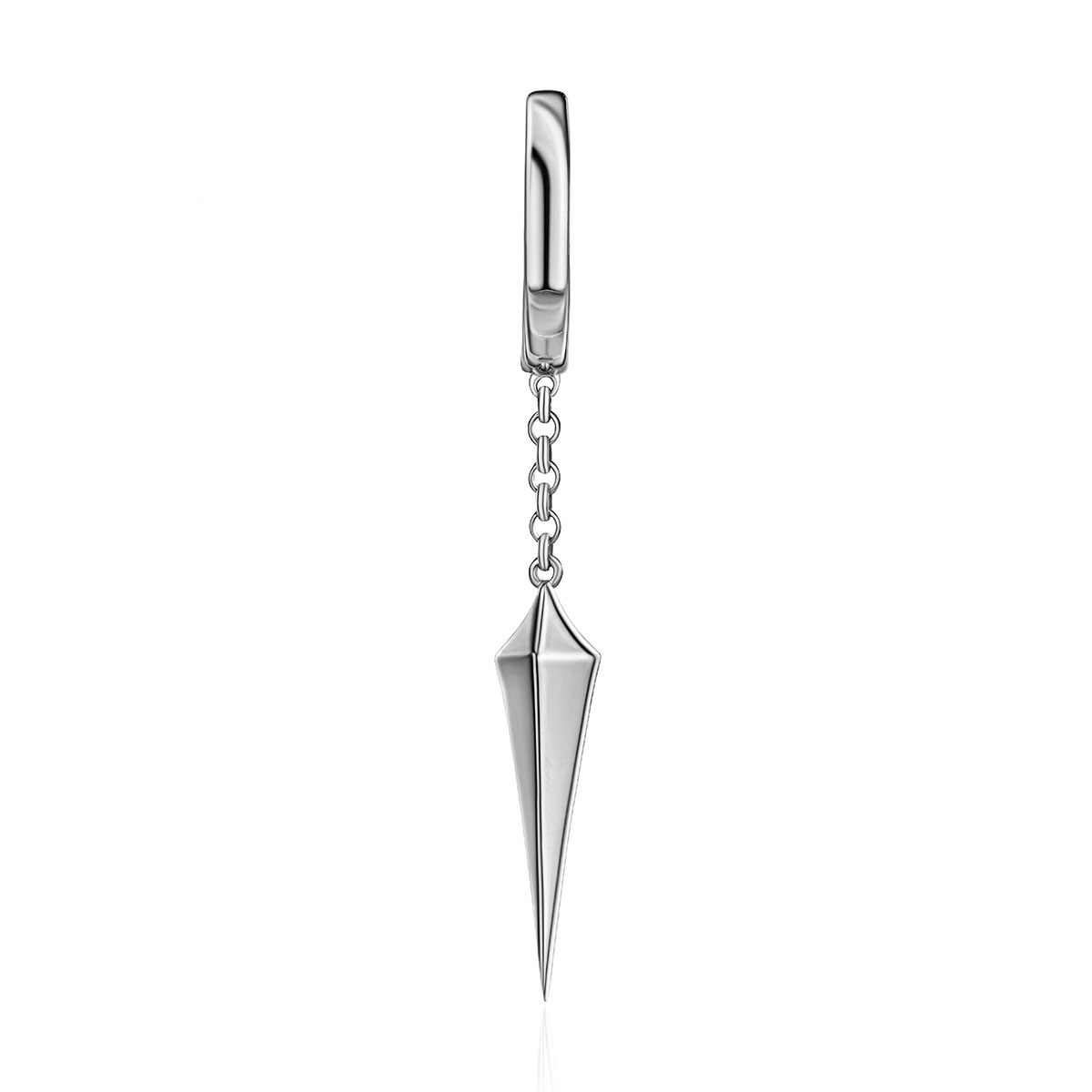 Одиночная серьга из белого золота 585 пробы 01С0215930