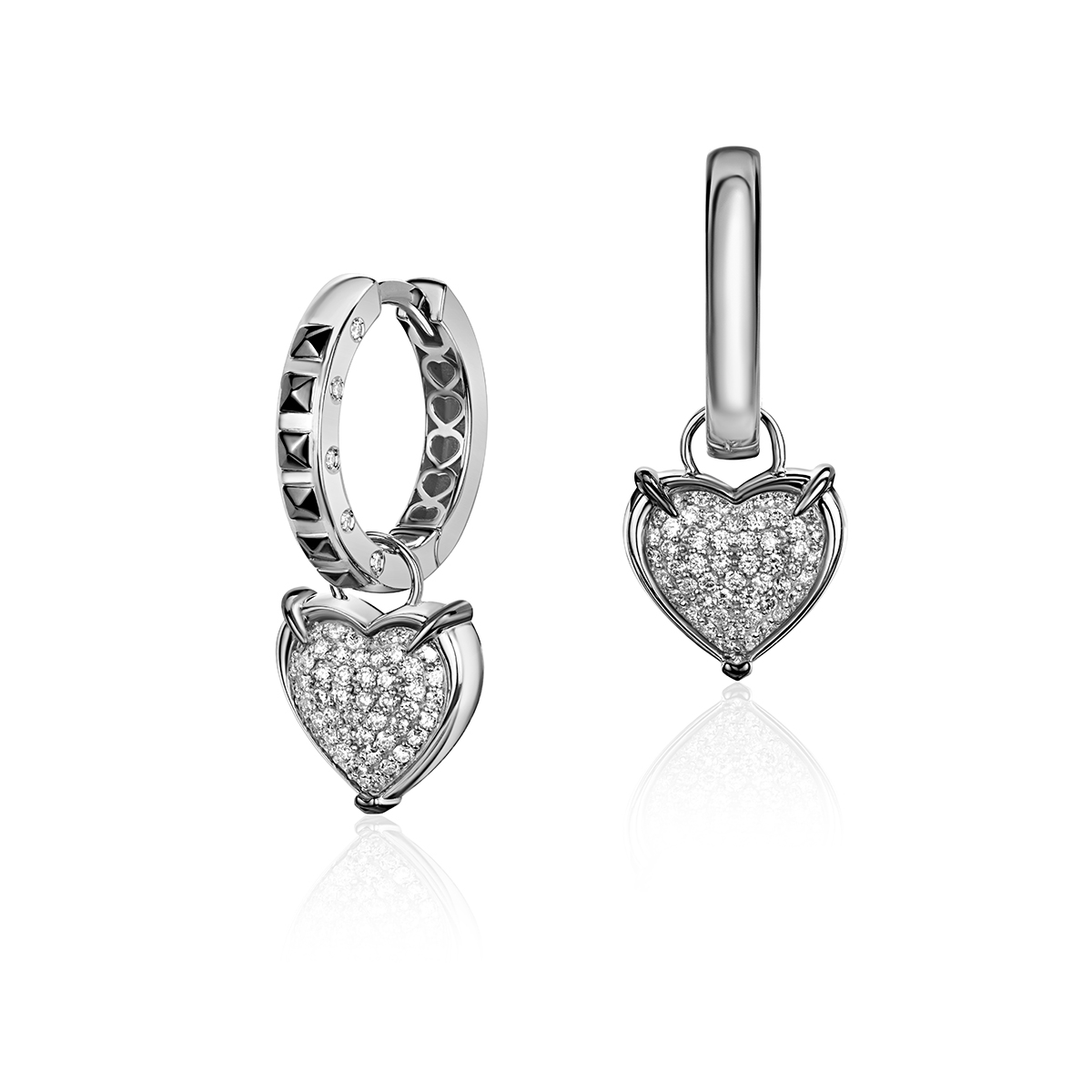 Серьги из белого золота с бриллиантами 585 пробы 01С6215694