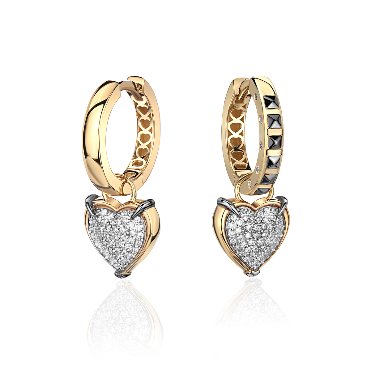 Серьги из жёлтого золота с бриллиантами 585 пробы 01С6315694