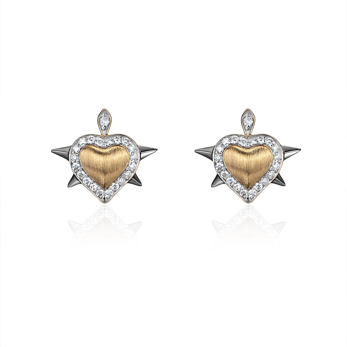 Серьги из жёлтого золота с бриллиантами 585 пробы 01С6315926ЧР