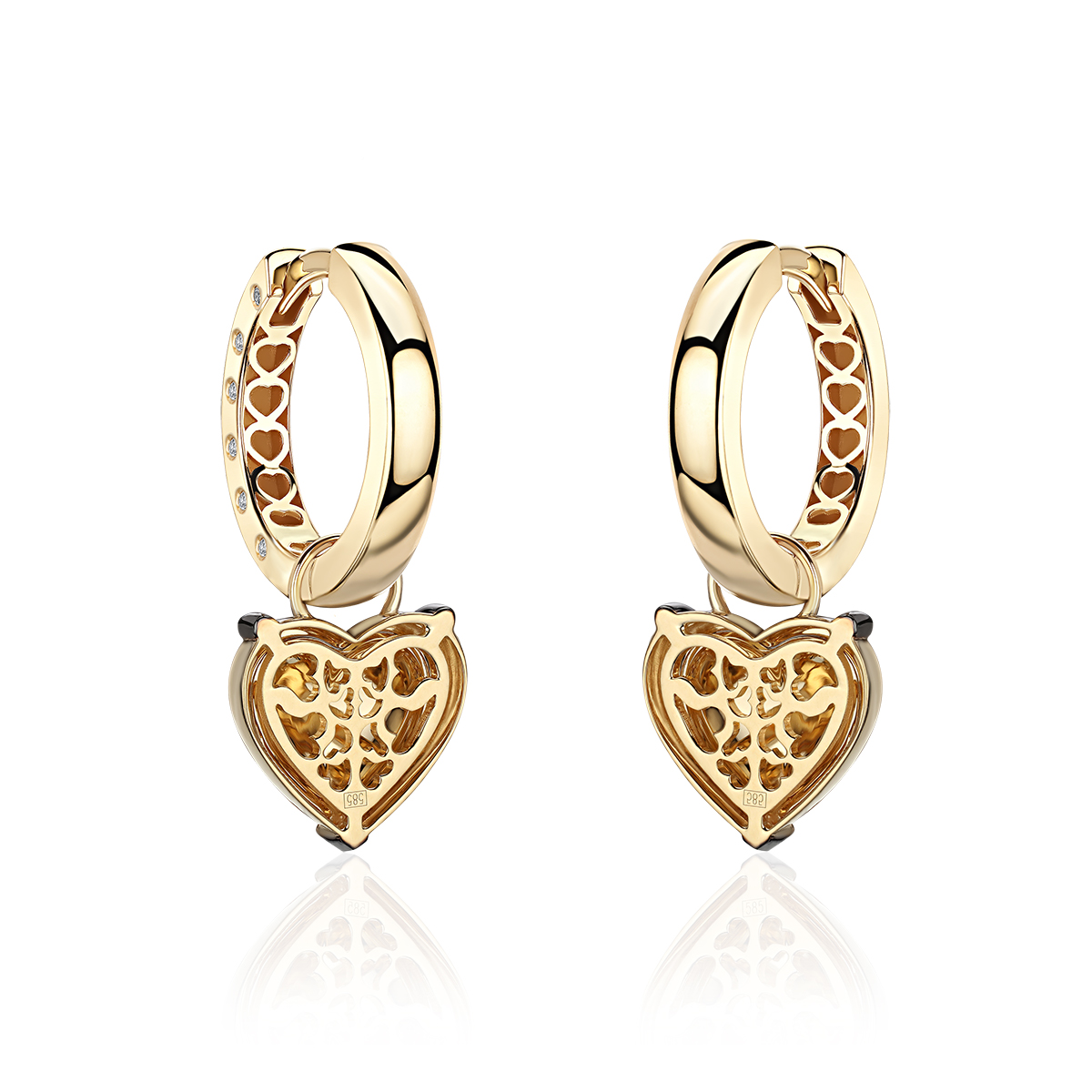 Серьги из жёлтого золота с бриллиантами 585 пробы 01С6315696