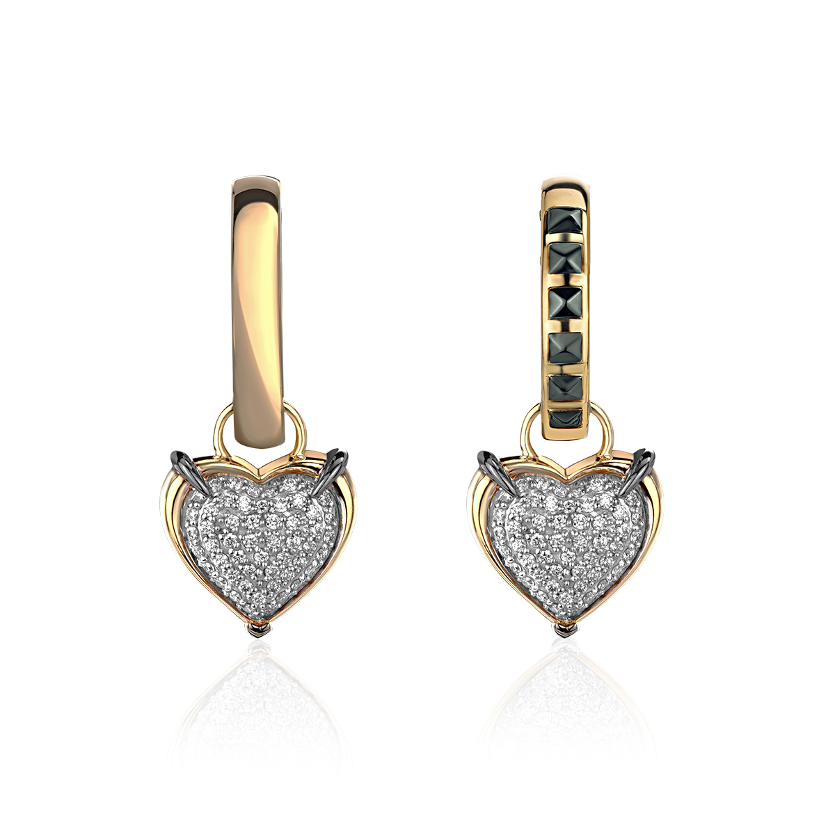 Серьги из жёлтого золота с бриллиантами 585 пробы 01С6315694