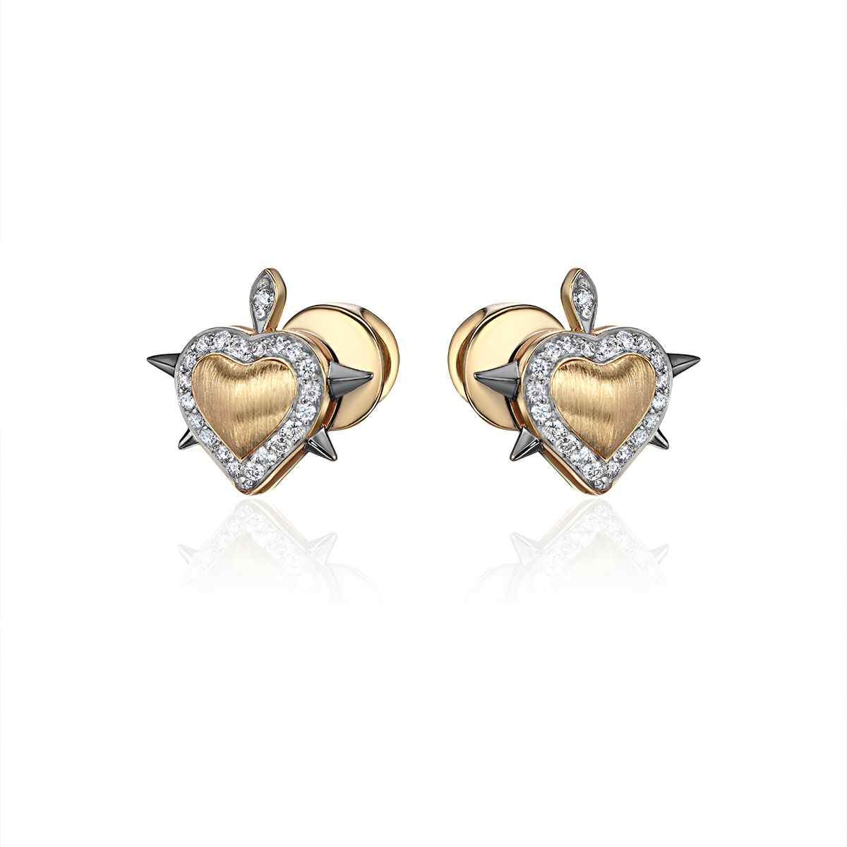 Серьги из жёлтого золота с бриллиантами 585 пробы 01С6315926ЧР