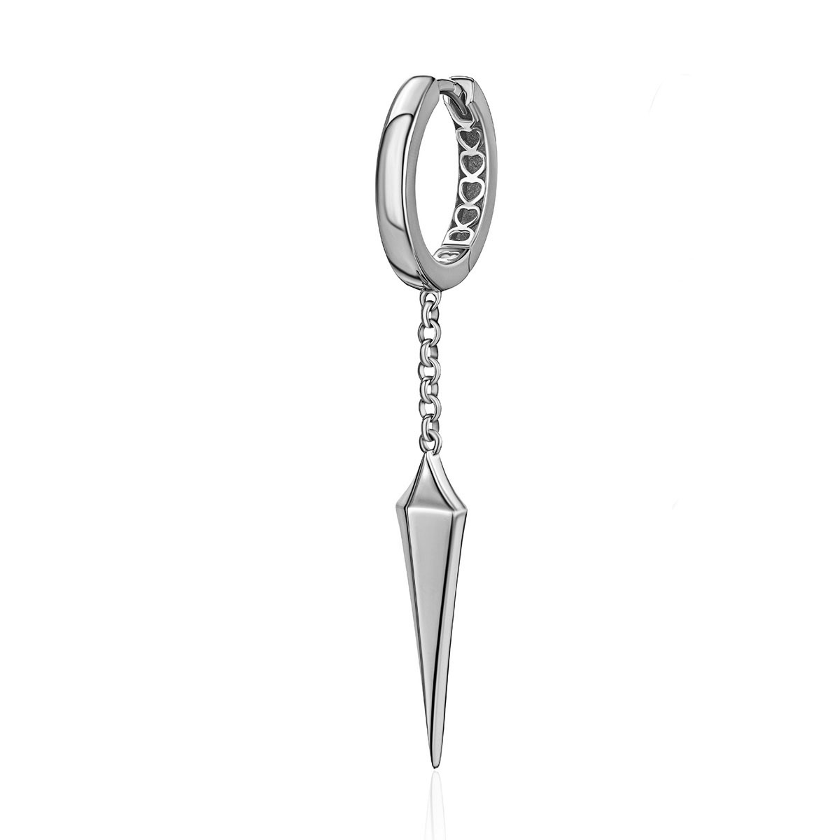 Одиночная серьга из белого золота 585 пробы 01С0215930