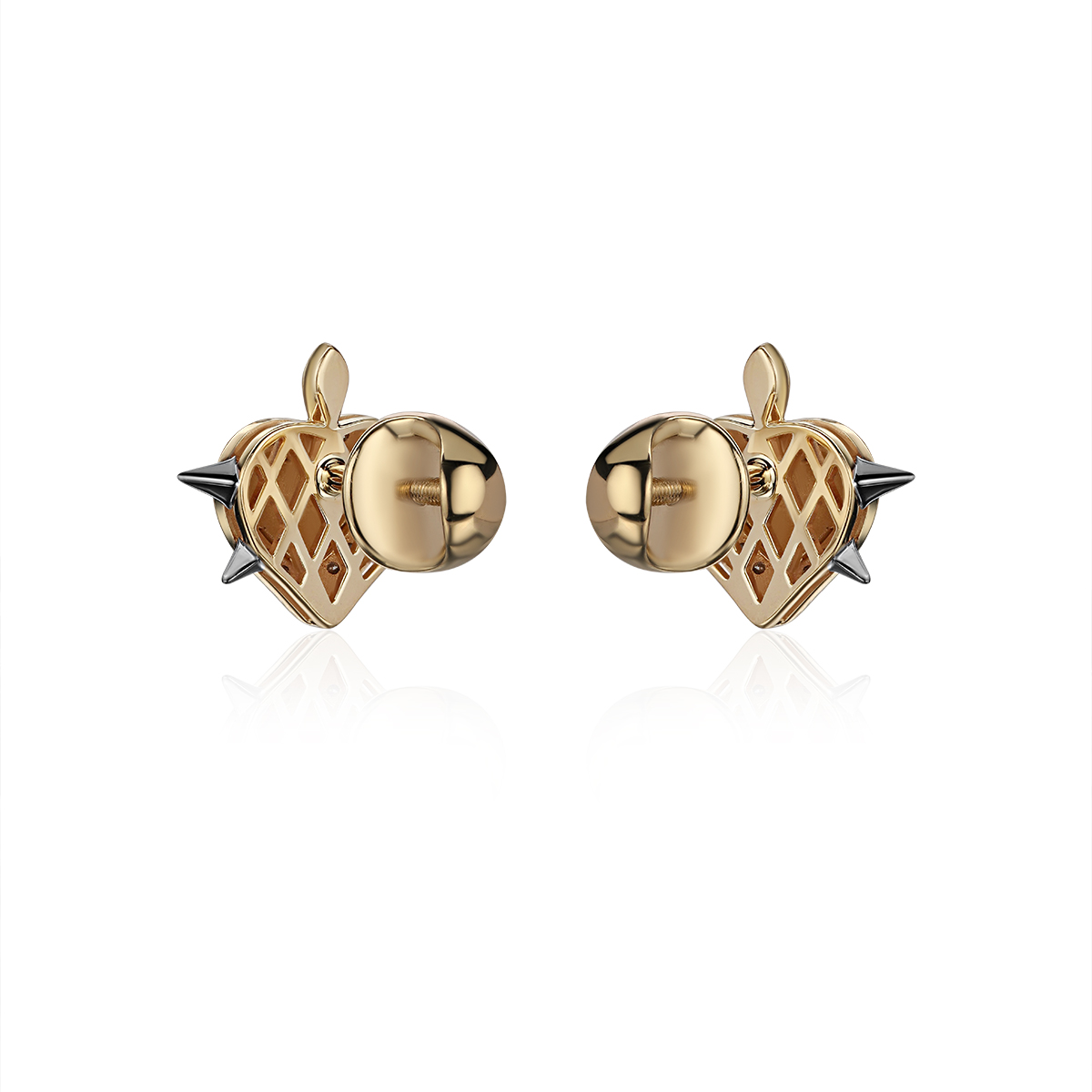 Серьги из жёлтого золота с бриллиантами 585 пробы 01С6315926ЧР