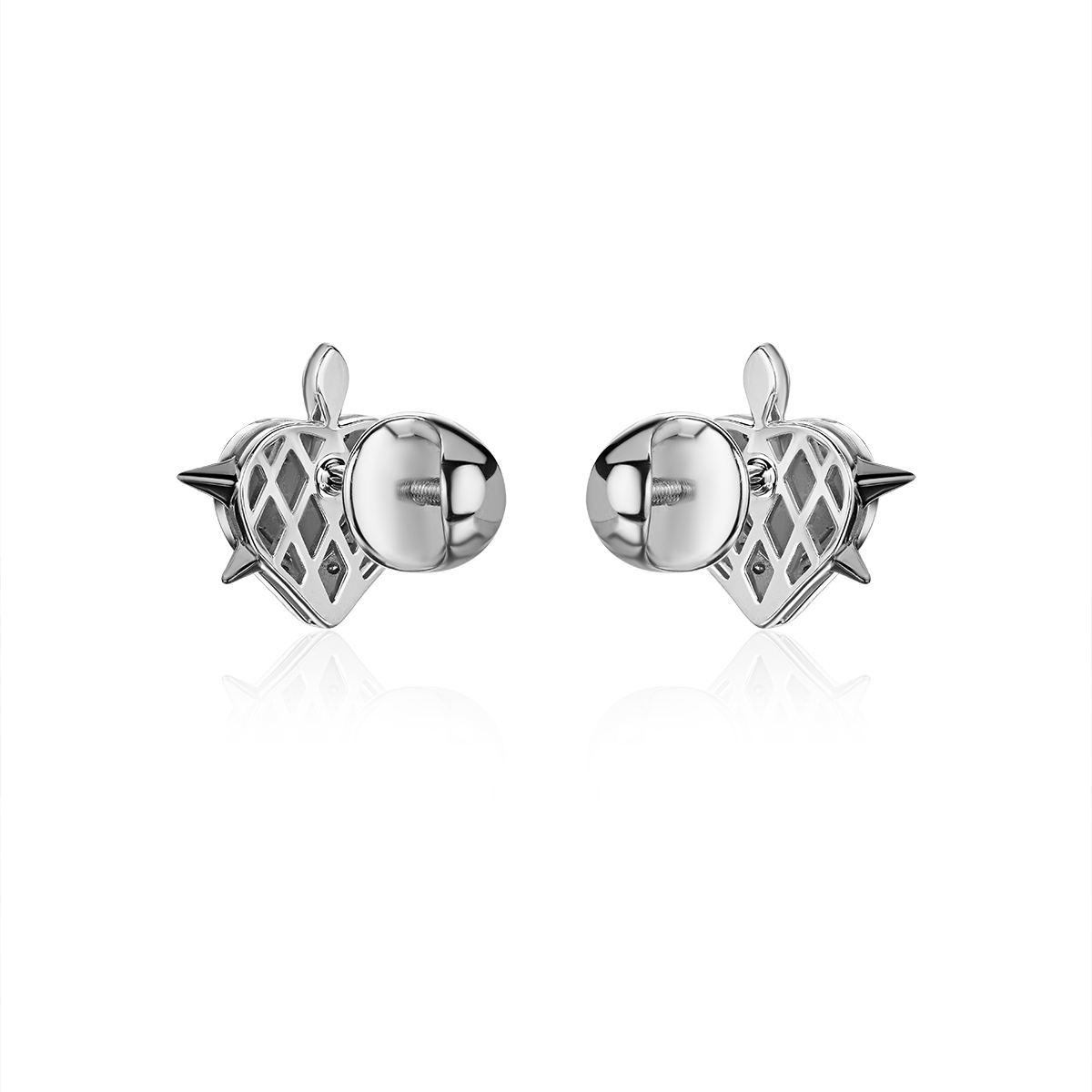 Серьги из белого золота с бриллиантами 585 пробы 01С6215926ЧР